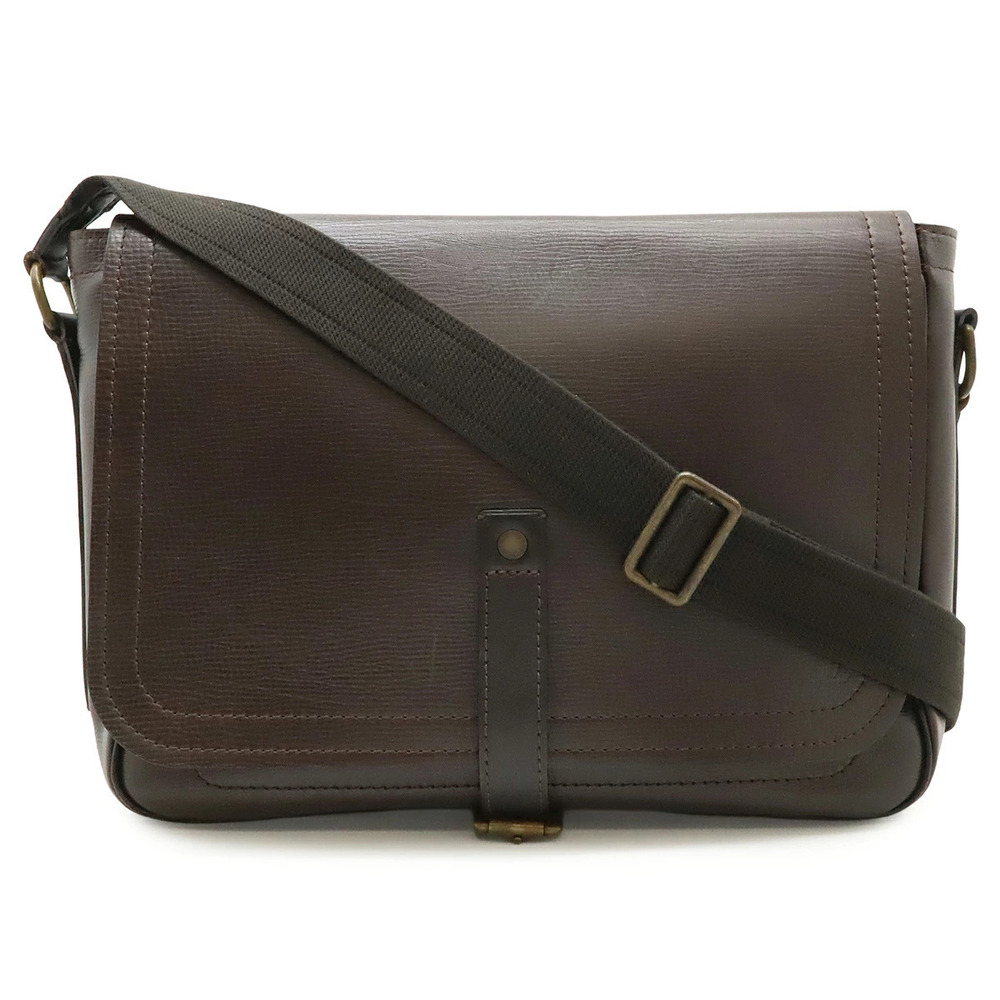 LOUIS VUITTON Utah Messenger Shoulder Bag Leather Cafe Brown